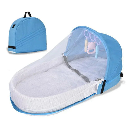 Travel Nest: Foldable Baby Crib for Safe Slumber: Portable, Protective