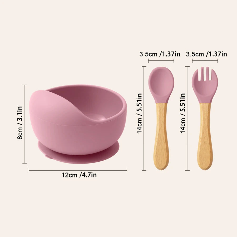 Tiny Bites Trio: Suction Feeding Set for Little Ones