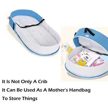 Travel Nest: Foldable Baby Crib for Safe Slumber: Portable, Protective
