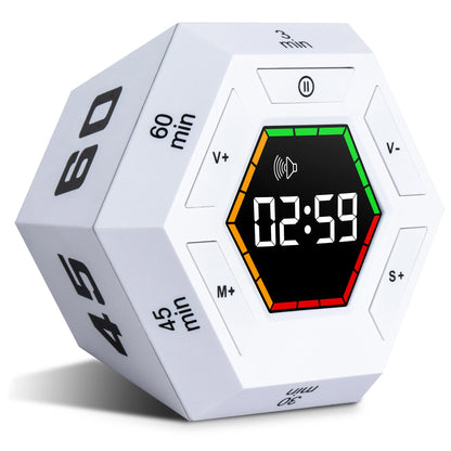 Focus Flow Hex: Magnetic Pomodoro Timer: Smart, Versatile
