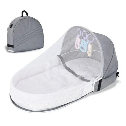 Travel Nest: Foldable Baby Crib for Safe Slumber: Portable, Protective