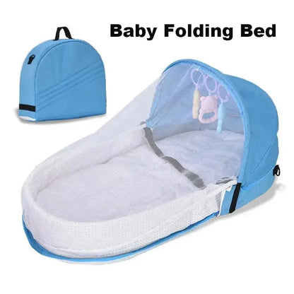 Travel Nest: Foldable Baby Crib for Safe Slumber: Portable, Protective
